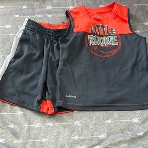 Athletic Works Kids Basketball Matching Set - Orange and Gray